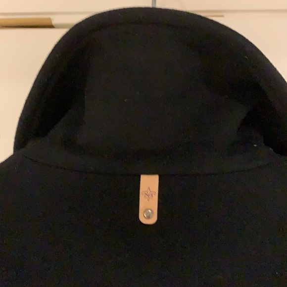 Mackage Women’s Funnel Neck Wool Cashmere Blend with Leather Trim - medium - Picture 5 of 10